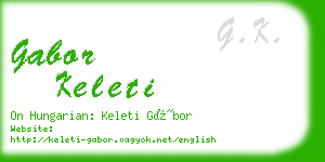 gabor keleti business card